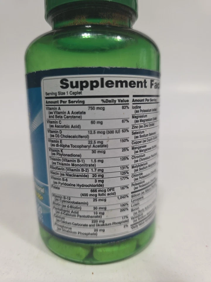 Puritan's Pride ABC Plus Senior Multivitamin Multi-Mineral Formula - 120 Caplets - Image 3 of 4