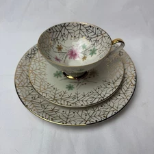 Wunsiedel Bavaria CONSTANZE 3411 – Tea Cup, Saucer & Dessert Plate Trio