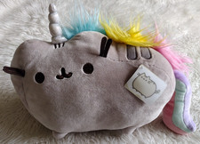 Gund Pusheen Plush Cat PUSHEENICORN Rainbow Gray Unicorn 12" Stuffed Animal