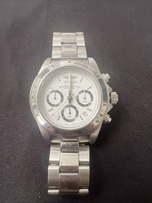 Invicta Speedway 40mm Silver Stainless Steel Case with Silver Stainless Steel...