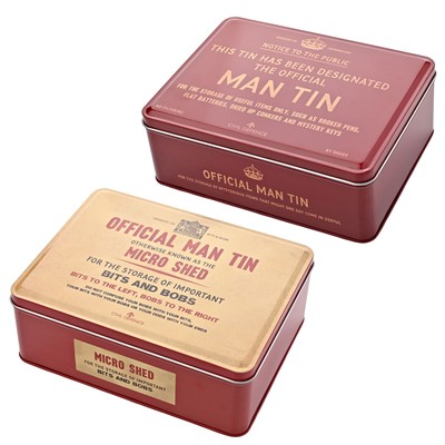 Civil Defence Herren Aufbewahrungsdose Tin Rot HM2547 21cm