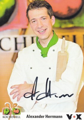 Alexander HERRMANN - dt. TV-Koch, Vox, ''Kochduell'', Original-Autogramm!
