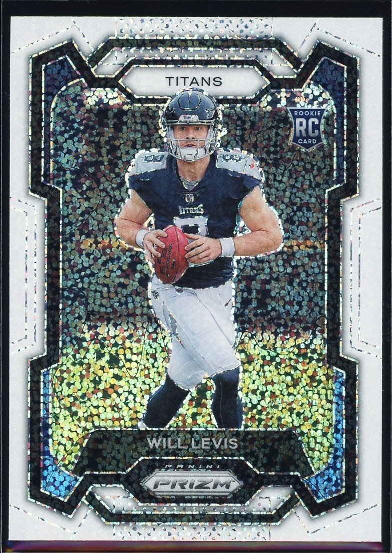 Will Levis 2023-24 Panini Prizm #397 White Sparkle Prizm Rookie SSP Titans