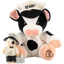 Mary's Moo Moos Got Milk? Milkman Cow Figurine & Plush 549355L 1999 Release New