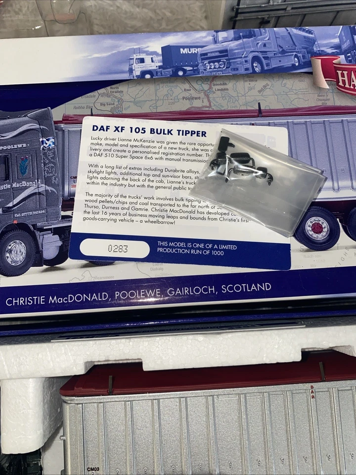 Corgi Cc14113 DAF Xf 105 Bulk Tipper Christie Macdonald 1.50 New - Image 3 of 4