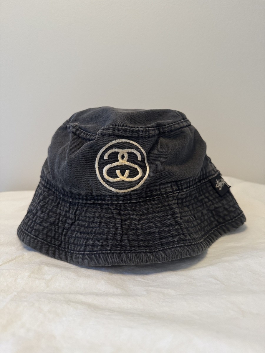1980's Vintage & Rare Stussy Bucket Hat with Link Logo Their 1st