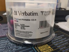 VERBATIM - THERMAL PRINTABLE CD-R 700MB 52X - CRYSTAL SILVER 50 PACK