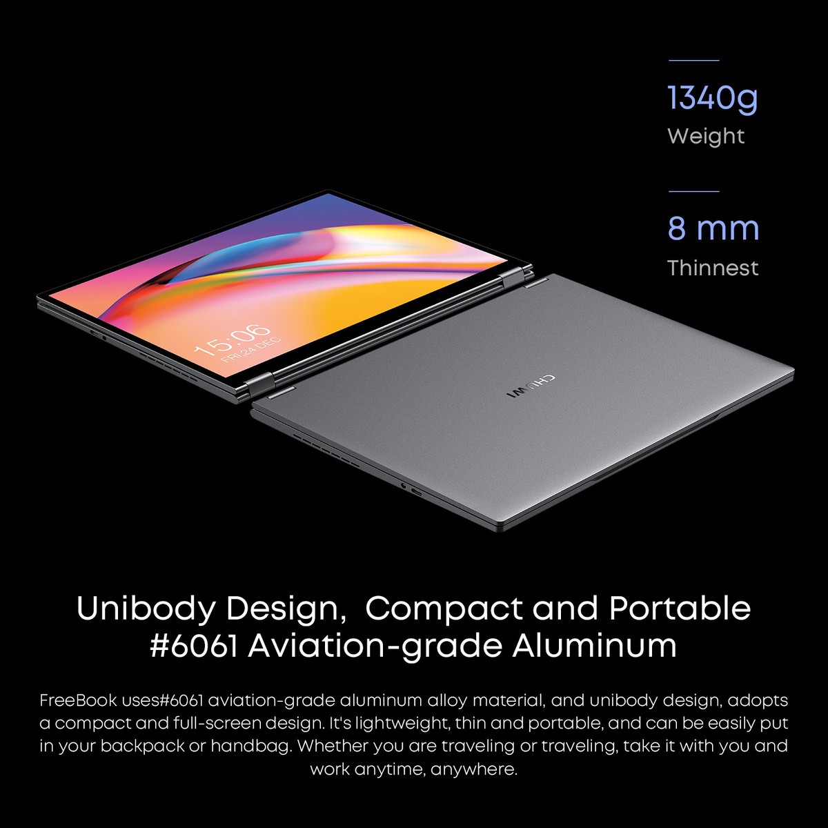 CHUWI FreeBook 13.5'' Touchscreen Laptop – Intel N5100 360° Win 11