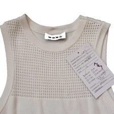 Bebe Maxi Dress Womens S Ivory Sleeveless Crochet Bodycon Pencil Long Prototype