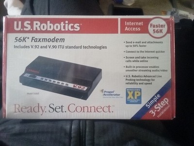 NEW Factory Sealed USRobotics 56K External Fax Modem Model 5686E V.92 V.90 ITU