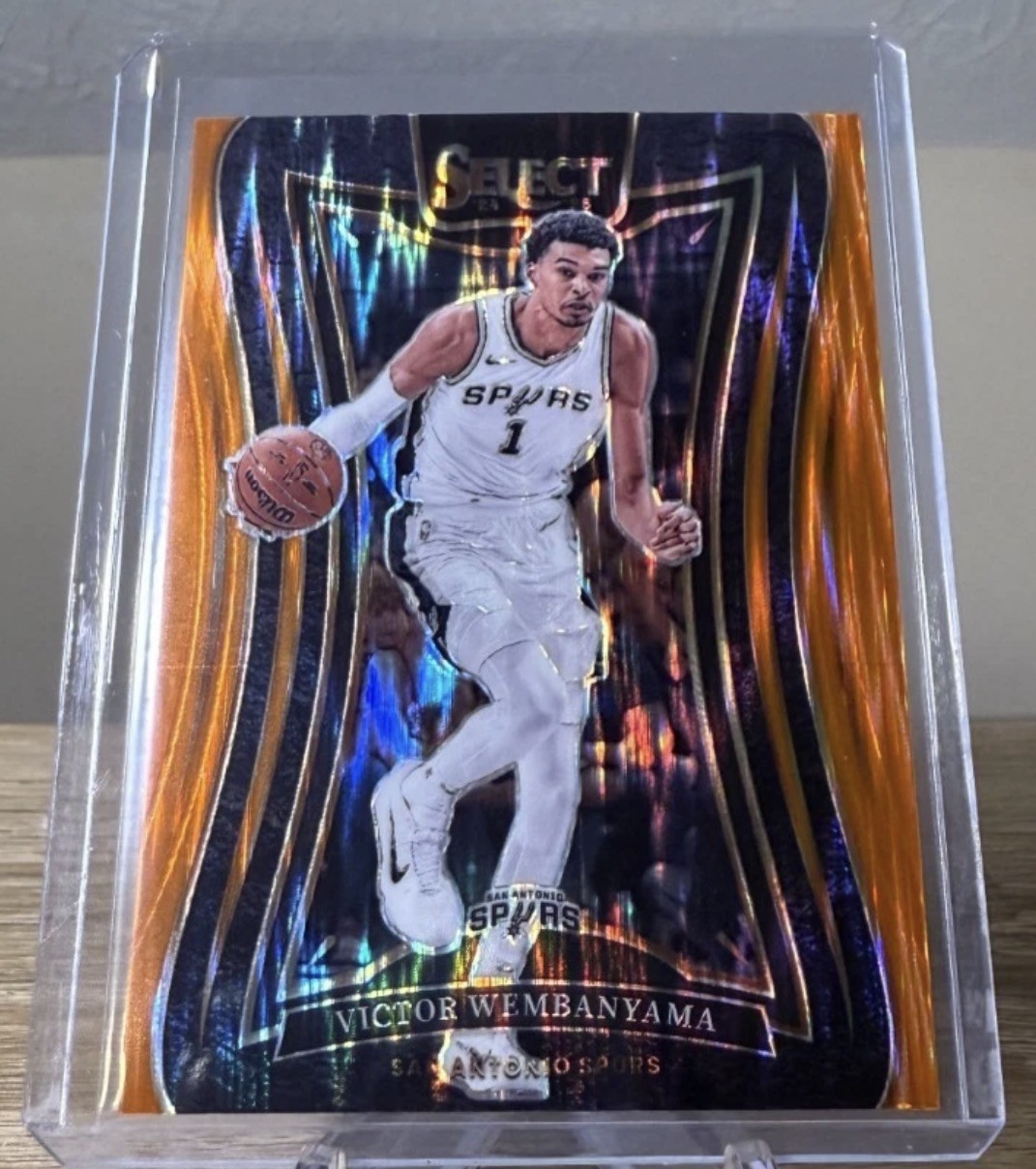 2024-25 Panini Select - Mezzanine Victor Wembanyama #309 Orange Flash Prizm