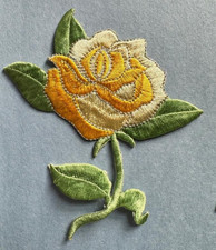 yellow 4" FLOWER IRON ON Flower applique Patch  lot3