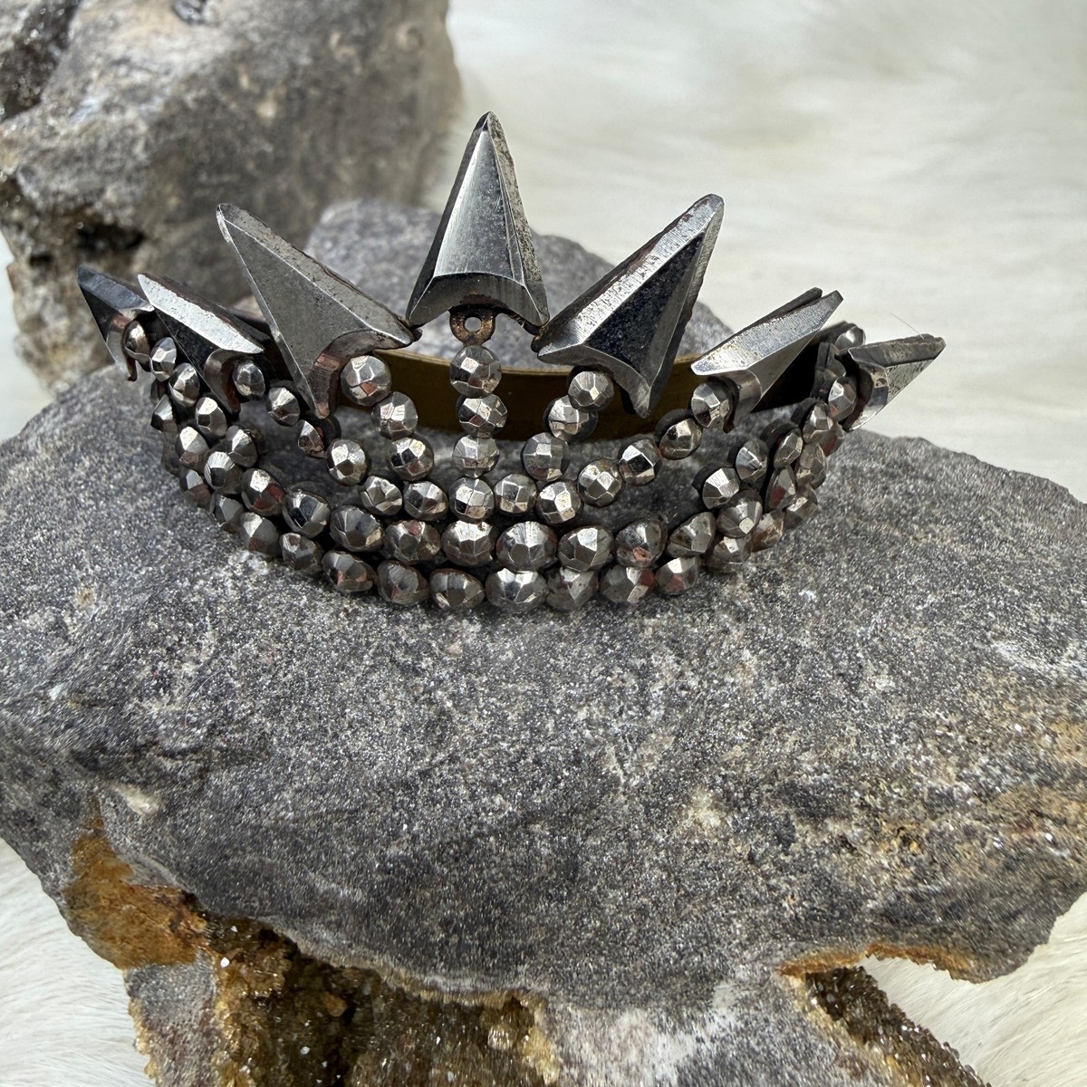 Mini Tiara Cute wedding tiara - Tiny crystal and pearl burst tiara  main image 2