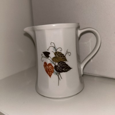 KAHLA - Porzellan Milchkännchen weiß mit Blättermuster