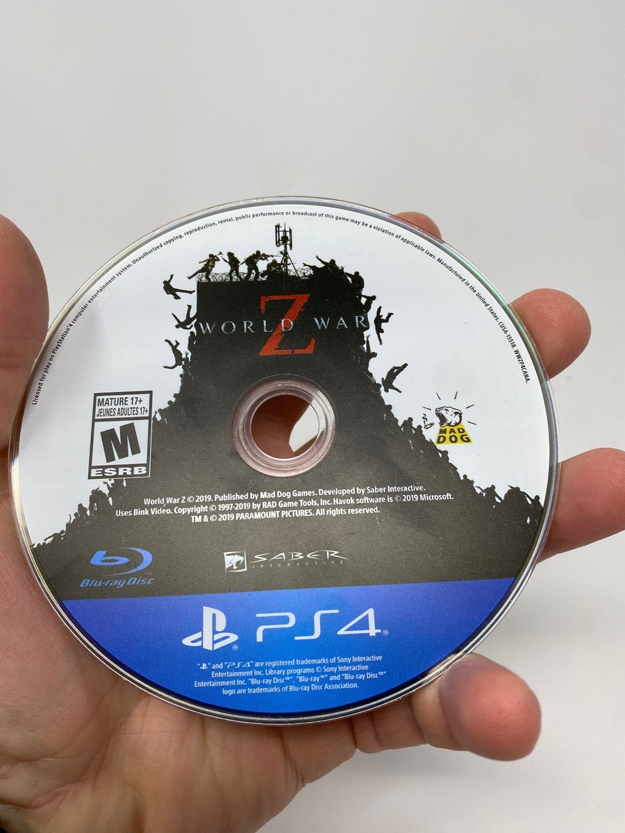 World War Z - Sony PlayStation 4 PS4 Disc Only Tested Authentic