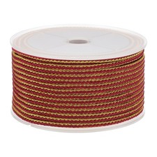 15 Yards x 2.5mm Braided Cord Metallic Bracelet Knotting Wine Red
