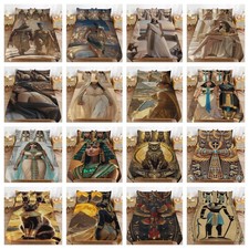 3pcs Ancient Egyptian Art Bedding Set Quilt Cover 1 Duvet Cover + 2 Pillowcases