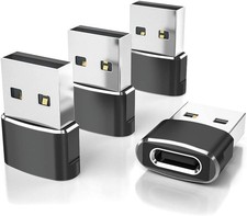 Elebase 4-Pack USB to USB C Adapter USBC Female to A Male iPhone iPad Samsung Bl