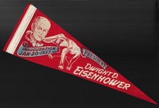 Great Looking Smaller Dwight Eisenhower 1953 Inaugural Souvenir Felt Pennant