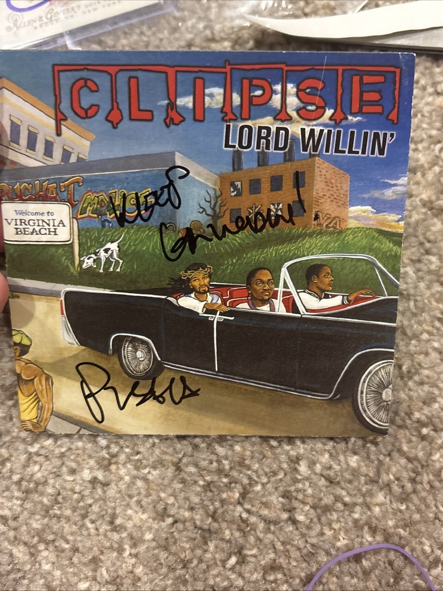 煮ル果実　直筆サイン入りCD&ピック The Clipse Pusha T Signed Cd Booklet Keep Grindin Lord Will