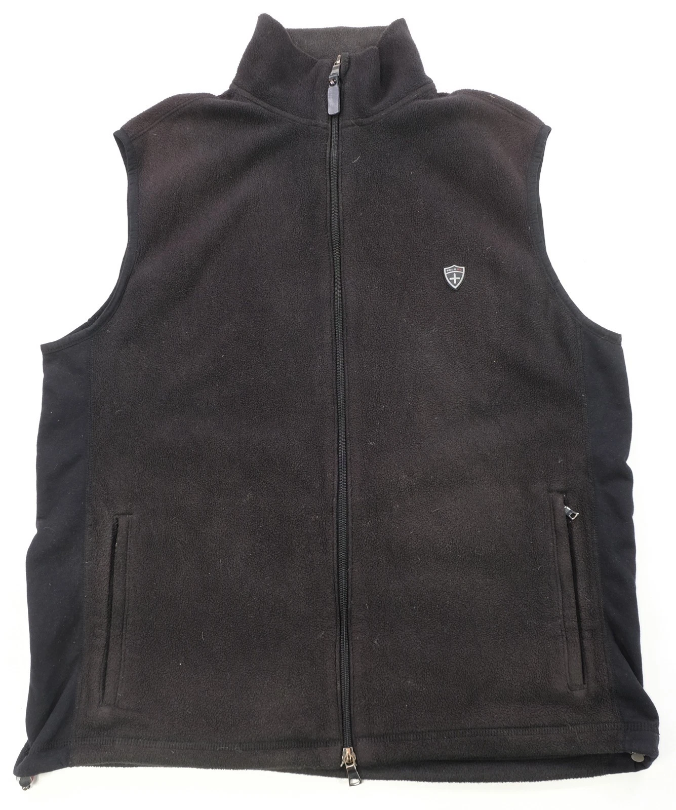 Rare VTG POLO RALPH LAUREN Outdoors Full Zip Fleece Vest Jacket 90s Y2K Black M