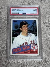 1985 TOPPS BASEBALL CARD LOW POP PSA 9 BOSTON RED SOX MARTY BARRETT