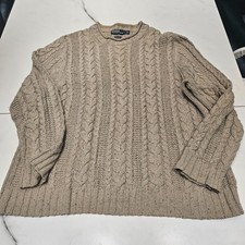 Mens vintage Polo Ralph Lauren cable knit sweater size xxl 20 hemp