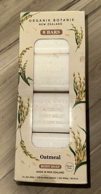 ORGANIK BOTANIK AUSTRALIA OATMEAL BODY SOAP BOX 8 bars of Soap - 7.05OZ EACH