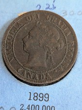 1899 Canada Queen Victoria Large Cent 