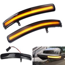 Dynamic Sequential Side Mirror Turn Signal Light Smoked Lens Compatible with ...