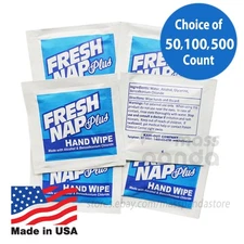 Fresh Nap Plus Alcohol Antiseptic Moist Towelettes/Hand Sanitizing Wipes/Pads