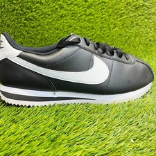 Nike Cortez Basic Mens Size 8.5 Black White Athletic Leather Shoes Sneakers