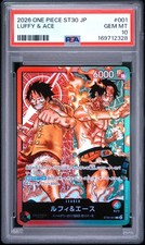 2026 ONE PIECE JAPANESE ST30-STARTER DECK EX LUFFY & ACE #001 LUFFY & ACE PSA 10