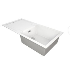 Sink And Tap Pack White Large Single Bowl Sink 1810 And Cascata Tap 1810 White