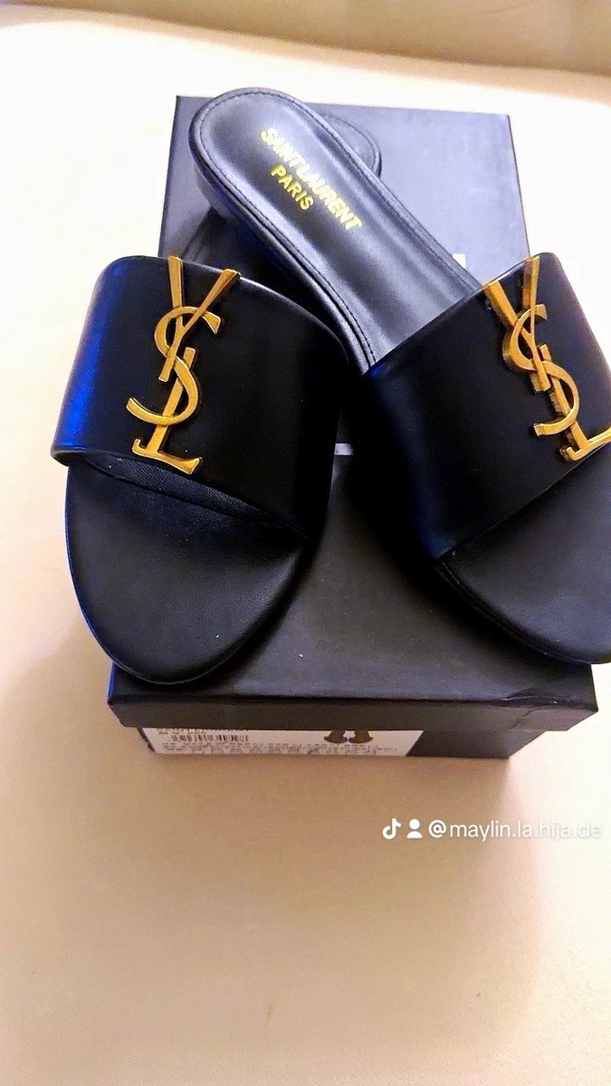 SAINT LAURENT ブラックウェッジサンダル Saint Laurent Black Wedge Heels for Women for sale | eBay