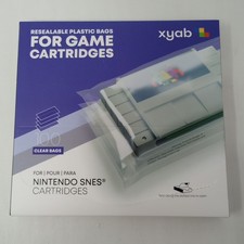 Pack Of 100 Super Nintendo SNES Cartridge Sleeves / Resealable Bags By XYAB