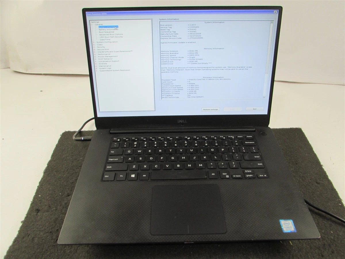 Dell Intel Core i7 8th Gen. 8 GB RAM PC Laptops & Netbooks for