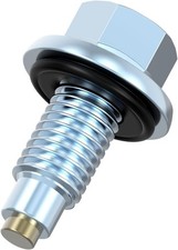 Magnetic Oil Drain Plug with Leakproof Crush Washer M12x1.75 Steel Oil Drain