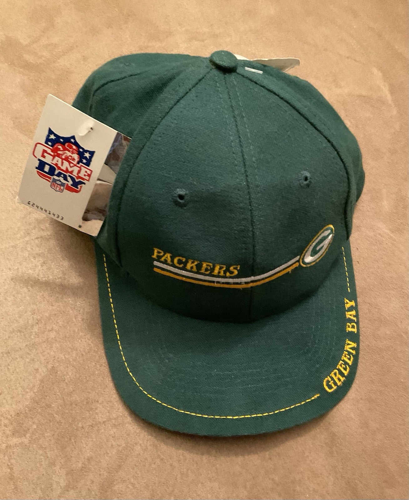 Vintage Green Bay Packers NFL Game Day Logo 7 Snapback Hat Cap