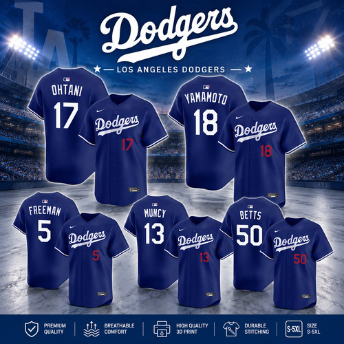 SALE HOT !! LA Dodgers 2026 Alternate Stadium 3D Printed Baseball Jersey