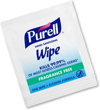 GOJO : PURELL Premoistened Sanitizing Hand Wipes, 5 x 7, 100/Box -:- Sold as 2 P