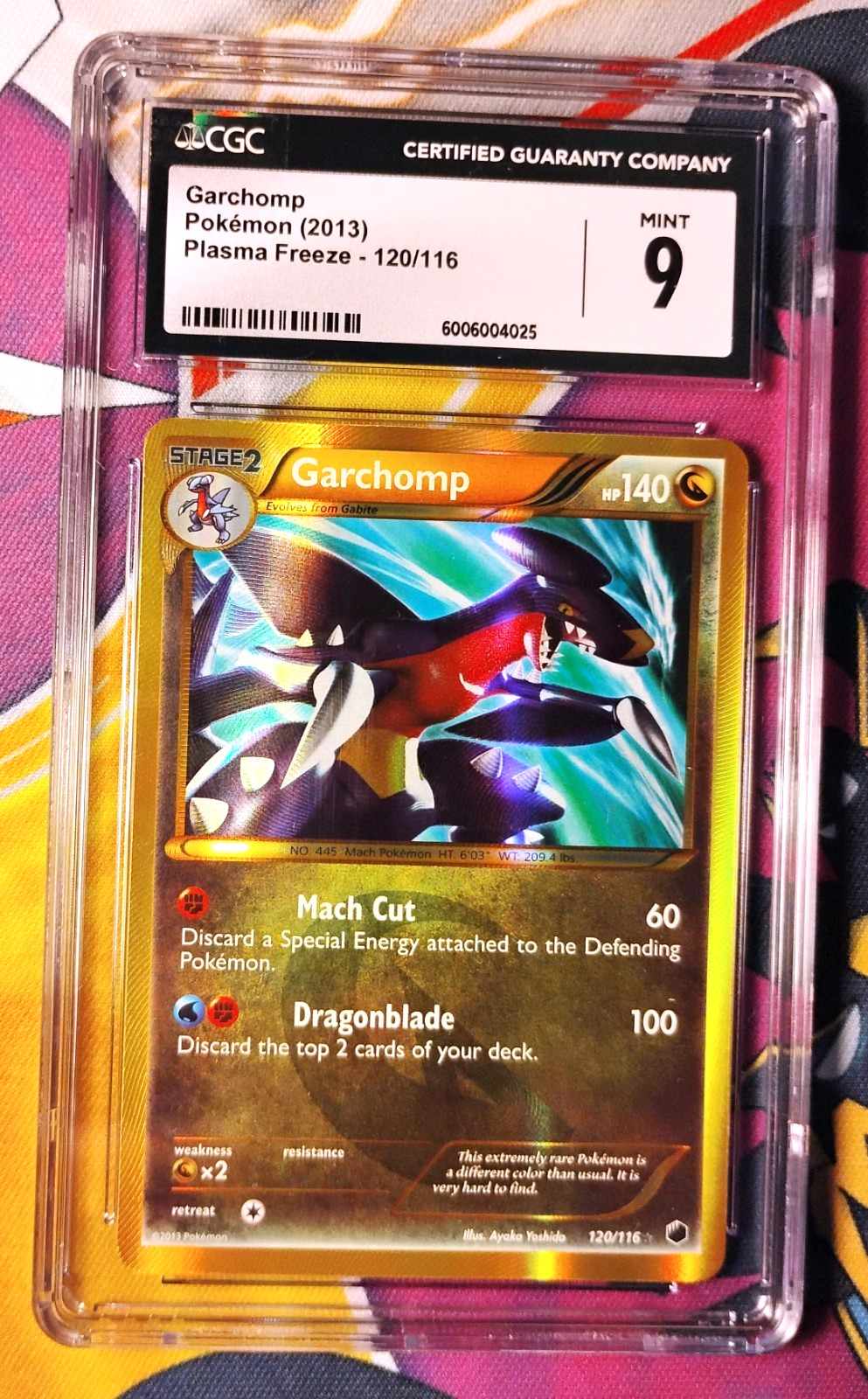 2013 Pokemon Black White Plasma Freeze Garchomp Secret Rare 120/116 CGC 9