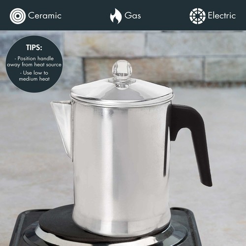 Primula Today Aluminum Stove Top Percolator Maker Durable, Brew Coffee On Sto... - Picture 3 of 7