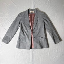 Young Pendleton Gray Wool Blazer Jacket Made in USA Pure Virgin Wool Size 7-8