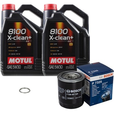 BOSCH Ölfilter 10 L MOTUL 8100 X-clean+ 5W-30 für Subaru Forester 2.0 D AWD