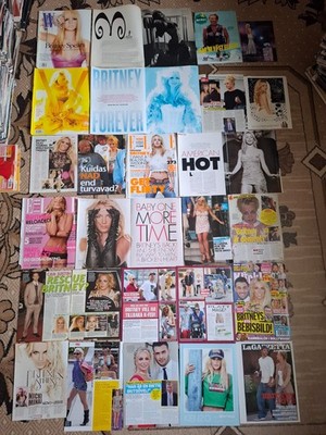 Big Britney Spears collection 1,4 kg magazine covers articles