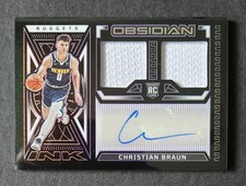 2022-23 Obsidian Christian Braun Rookie Patch Auto /75 - Nuggets