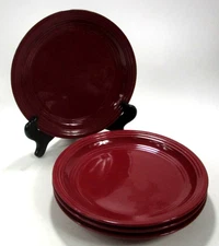 Set of 4 Mainstays Red Sedona Rainforest Stoneware 8" Salad Plates HTF