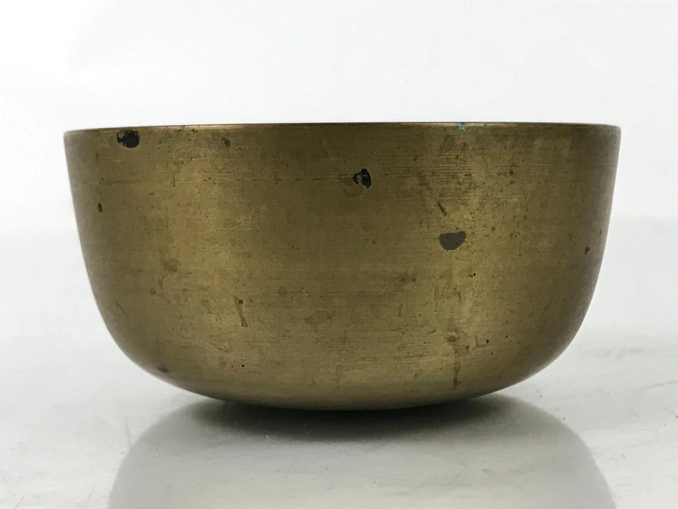 Japanese Buddhist Altar Fitting Brass Metal Orin Bell Singing Bowl Butsugu BA587 - Image 3 of 4