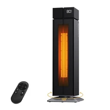 Space Heater Large Room, 25” Electric Room Heaters for Indoor Use with 120° O...